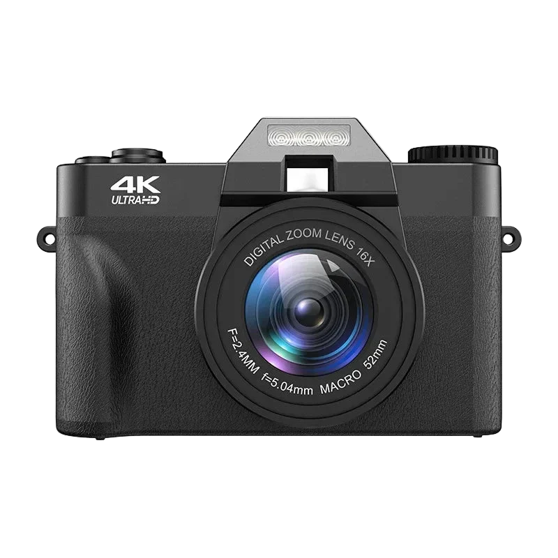 Korons Appareil Photo Numérique avec étiquette 4K Ultra HD sur fond blanc