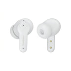 Korons Écouteurs de Traducteur blancs avec marquage « Translator » sur fond blanc