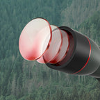 Korons Longue-Vue laser noire et rouge sur fond forestier