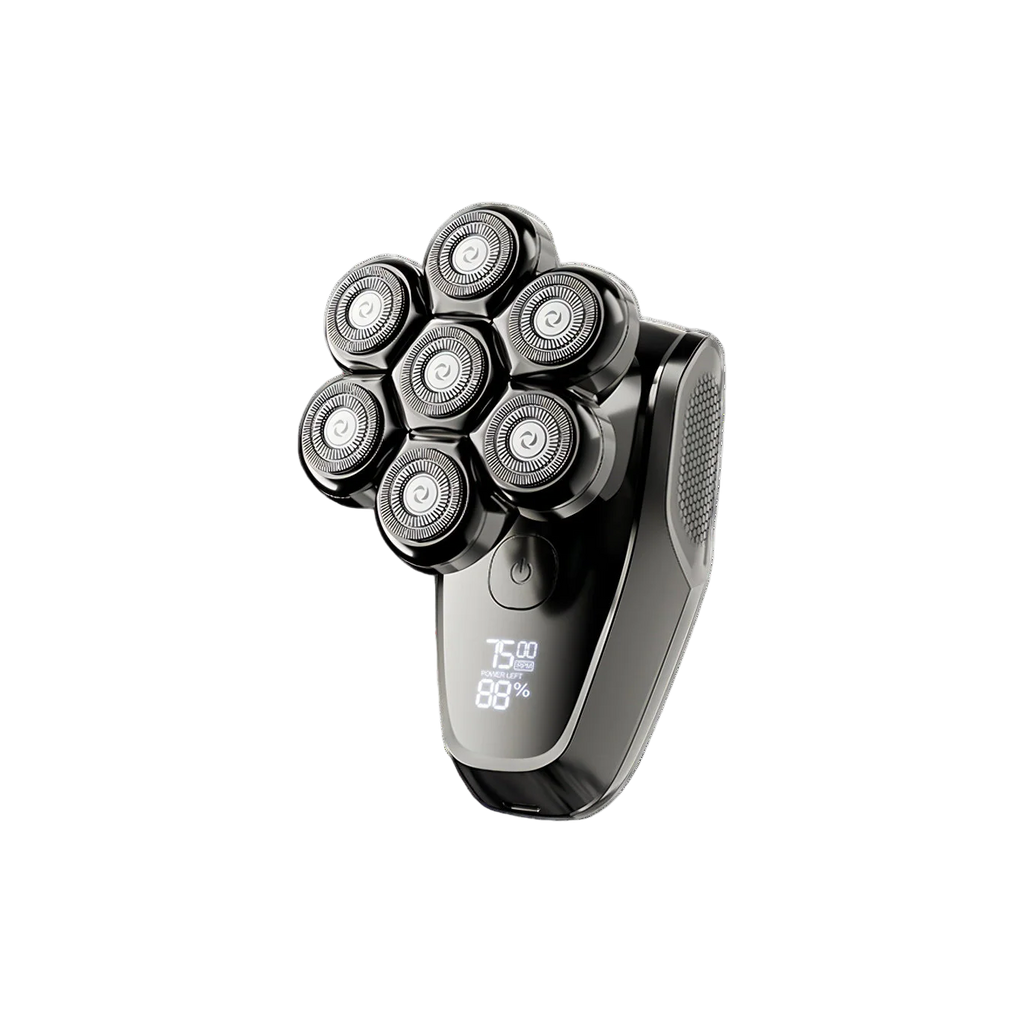 Korons Rasoir Tête Chauve avec têtes multiples sur fond blanc