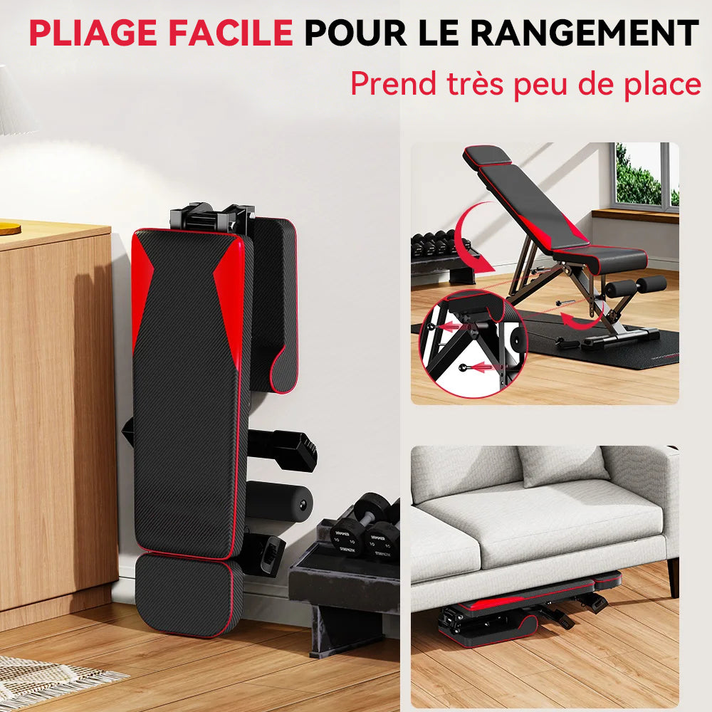SilvanHome Banc Musculation design pliable