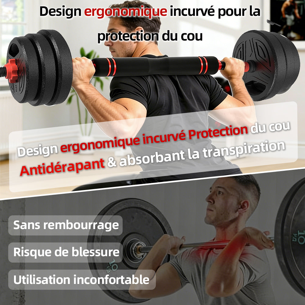 SilvanHome Haltères barre antidérapante