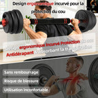 SilvanHome Haltères barre antidérapante
