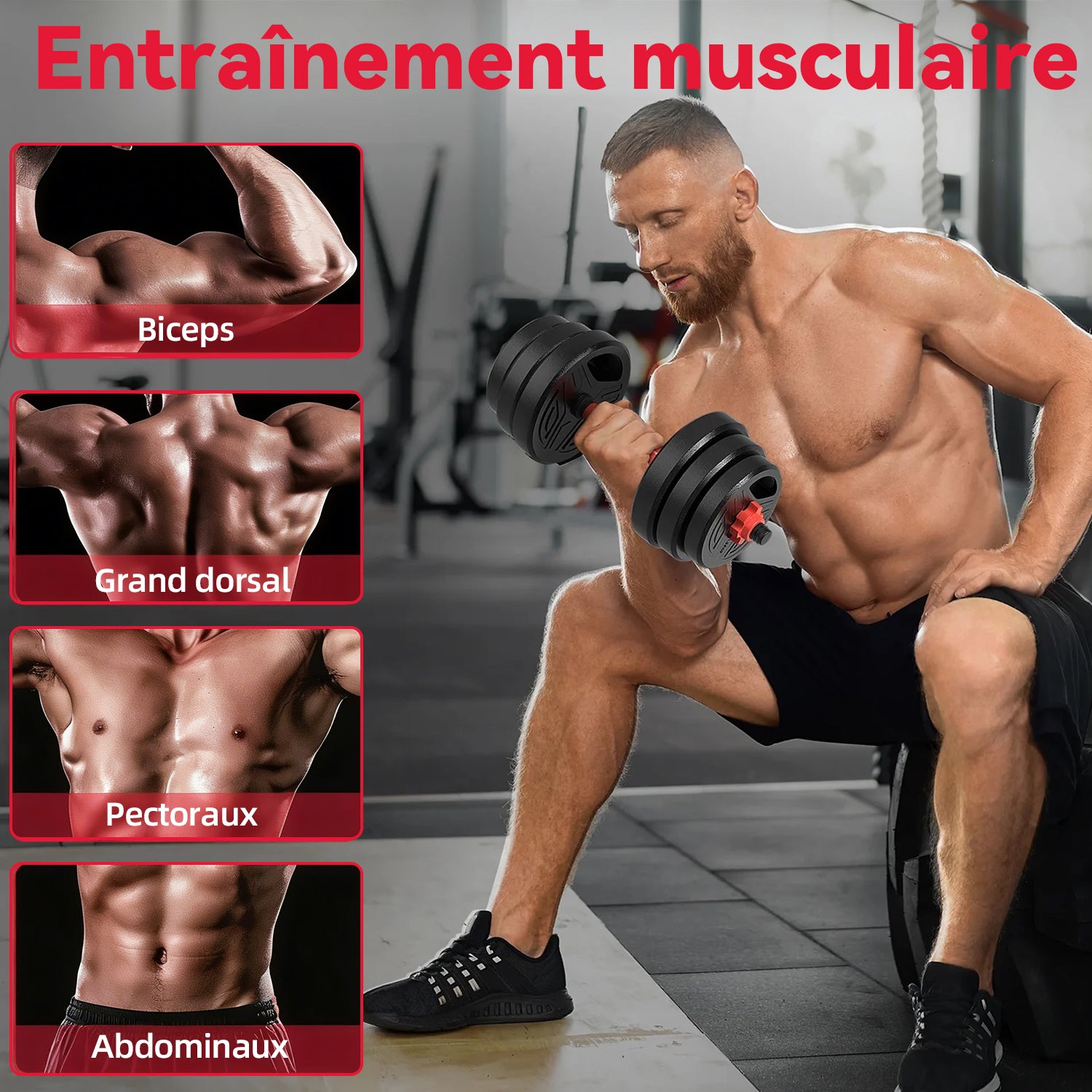 SilvanHome Haltères entraînement corps entier