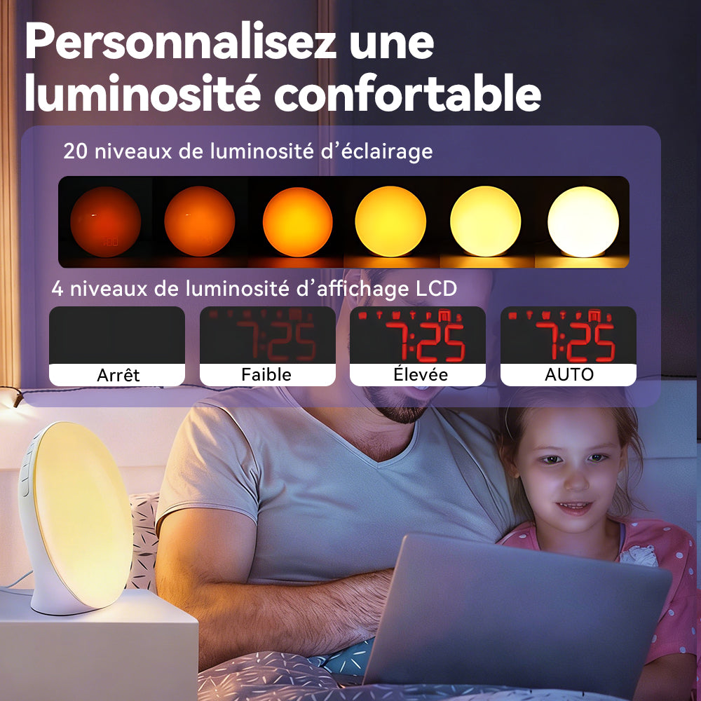 SilvanHome Réveil Simulateur d’Aube personnalisez une