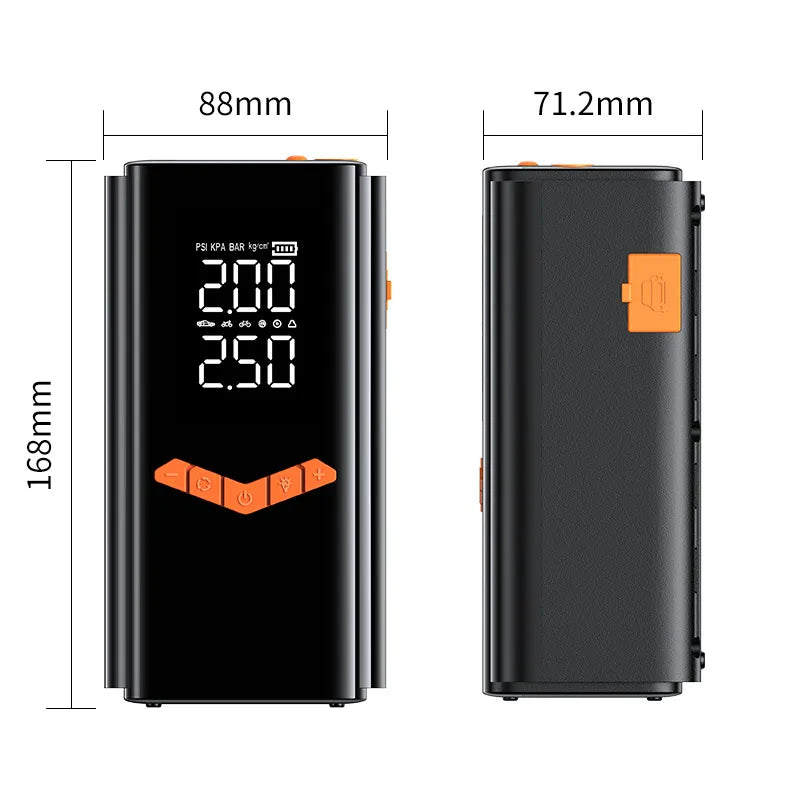 Silvanhome 2-en-1 Gonfleur pneu & Booster batterie voiture portable Taille
