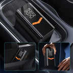 Silvanhome Gonfleur de Pneu & Booster de Batterie Voiture Portable 2-en-1 numérique avec écran et indicateur de température, placé dans la sortie d’air d’une voiture