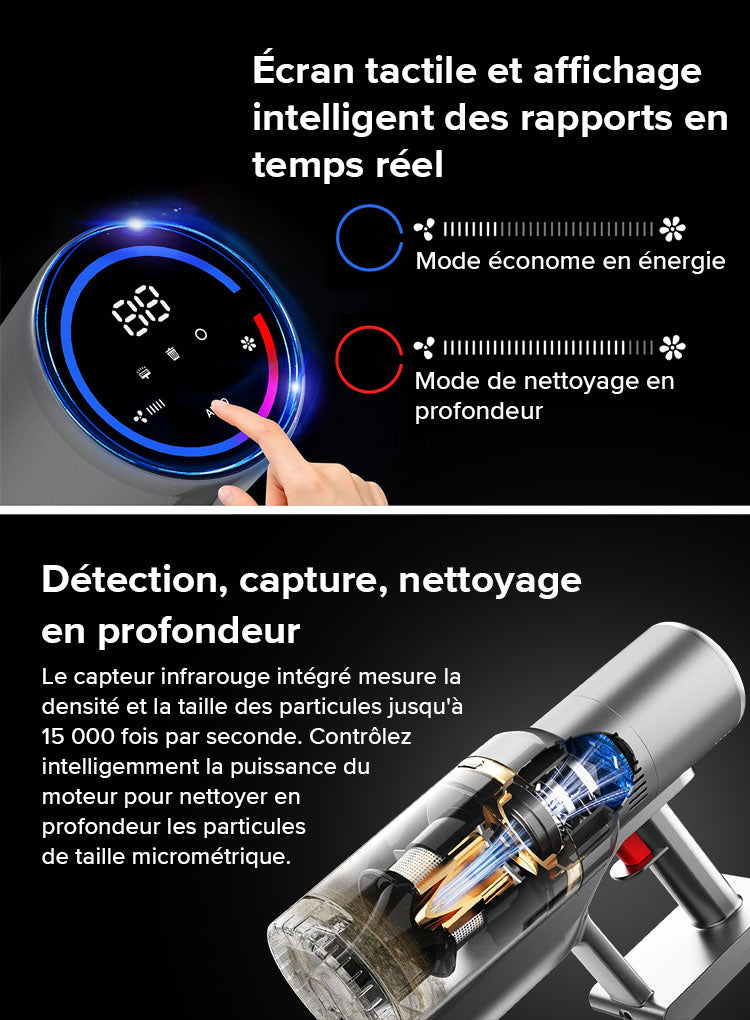 SilvanHome Aspirateur anneau LED portait