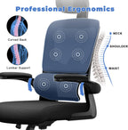 Velnotra Chaise de Bureau Ergonomique avec coussin de massage et texte sur l’ergonomie professionnelle