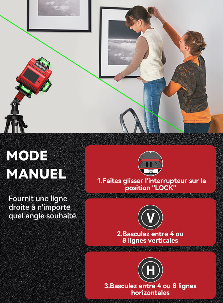 Velnotra Niveau Laser mode manuel